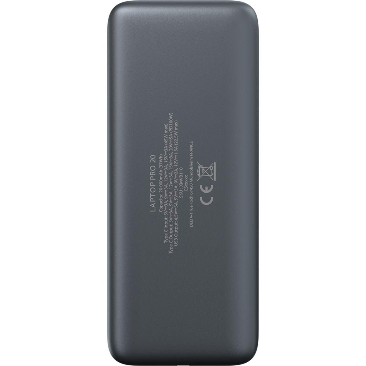 X-moove Batterie externe 20 000 mAh 100W PowerDelivery