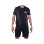 SERGE BLANCO Ensemble homme Pyjama court T-shirt col rond West. Coloris disponibles : Noir