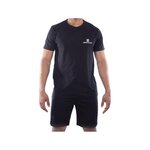 SERGE BLANCO Ensemble homme Pyjama court T-shirt col rond West. Coloris disponibles : Noir