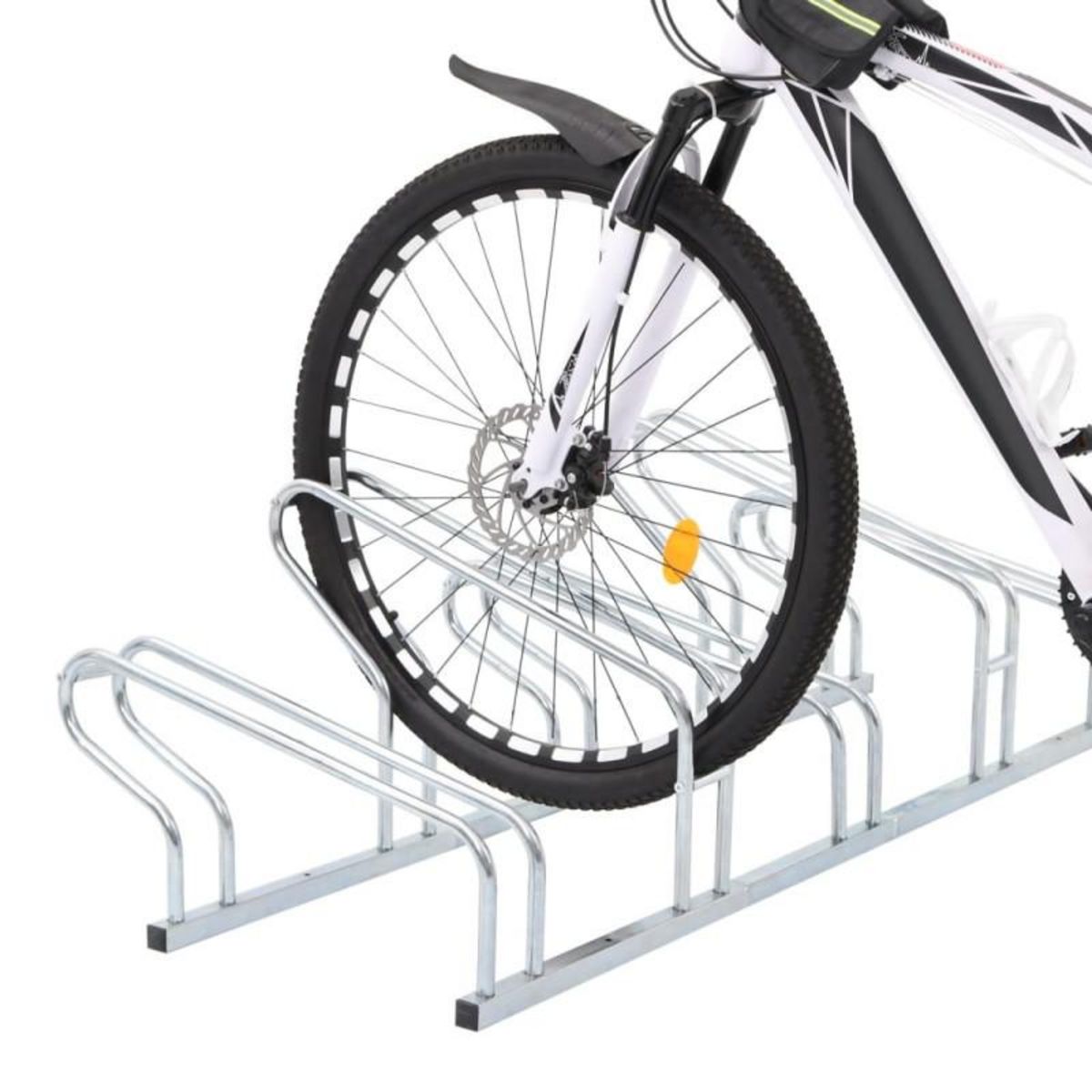 VIDAXL Support de vélo au sol autoportant pour 5 vélos acier galvanisé