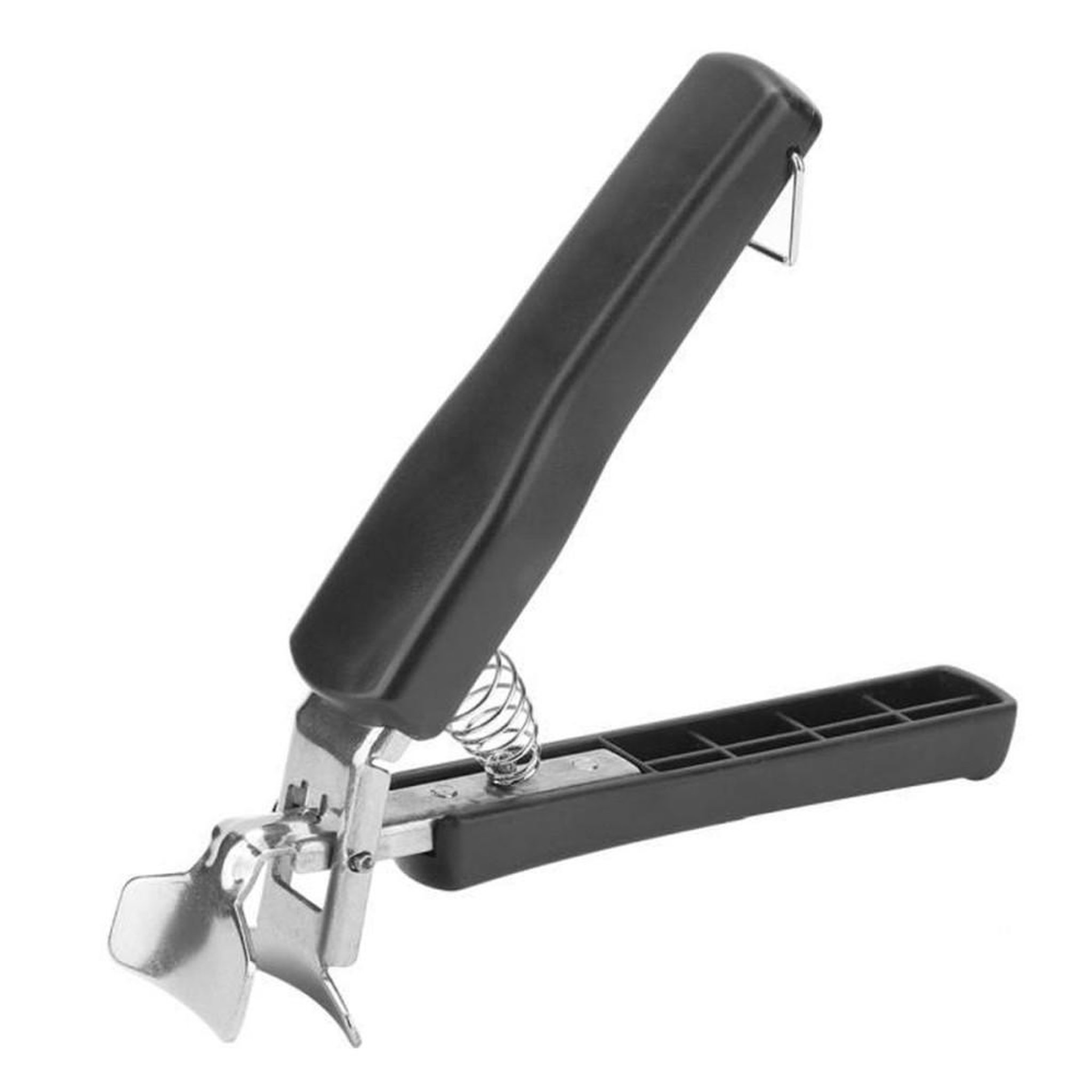 Voir la diapositive 3 : Pinces à aliments anti-chaud en acier inox avec manche ergonomique ABS noir, tête de pince à ressort, anneau de suspension, 17 x 4 x 4,5 cm