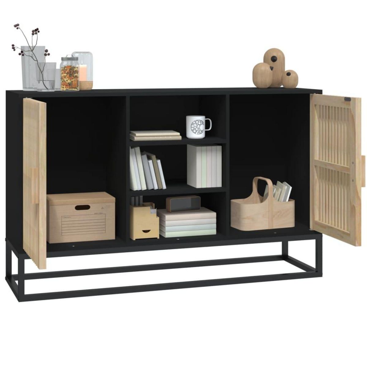 VIDAXL Buffet noir 105x30x65 cm bois d'ingenierie