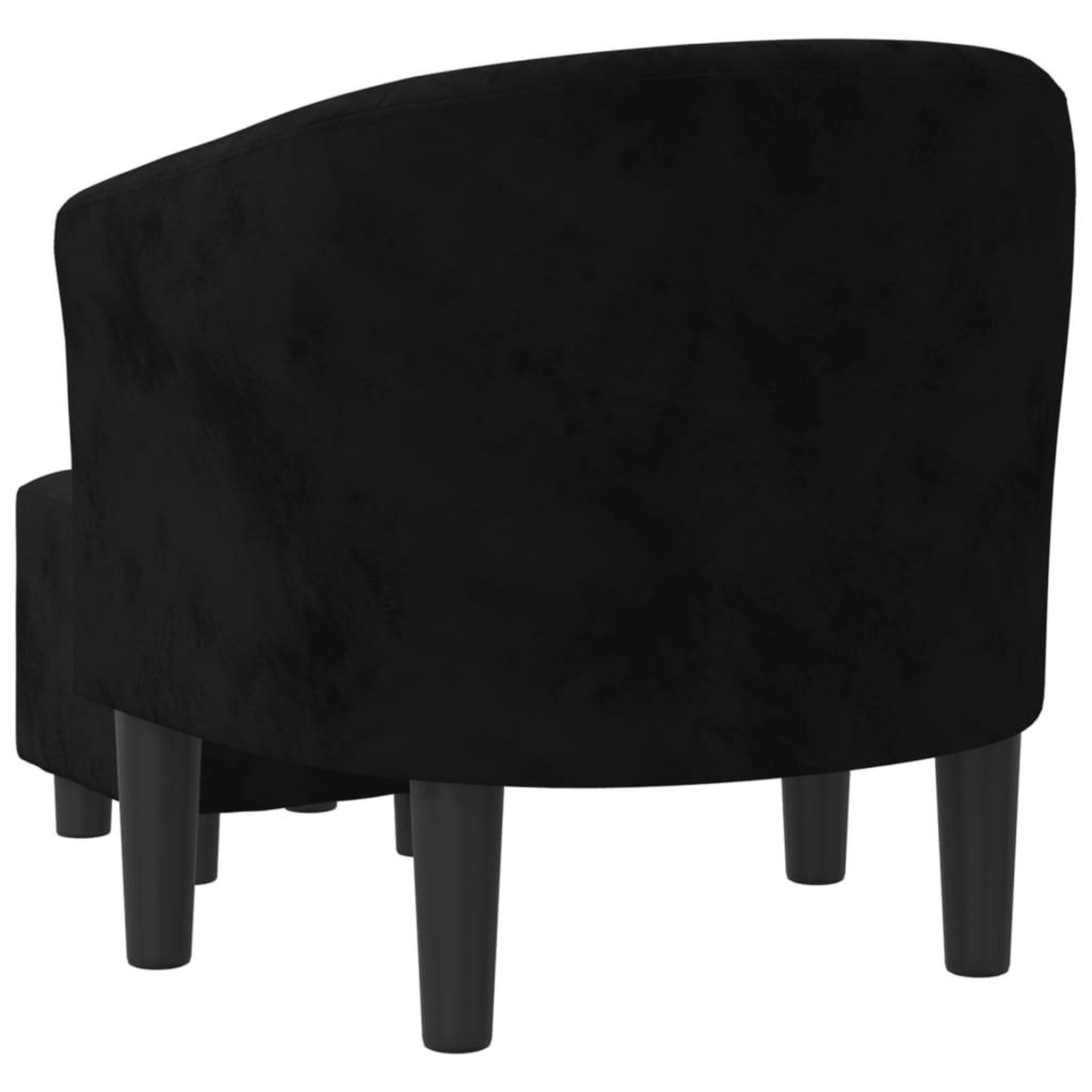 Voir la diapositive 5 : VIDAXL Fauteuil avec repose-pied noir velours