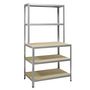 Voir la diapositive 2 : AVASCO Établi acier Strong Work 5 tablettes - 186x100x60/30 cm