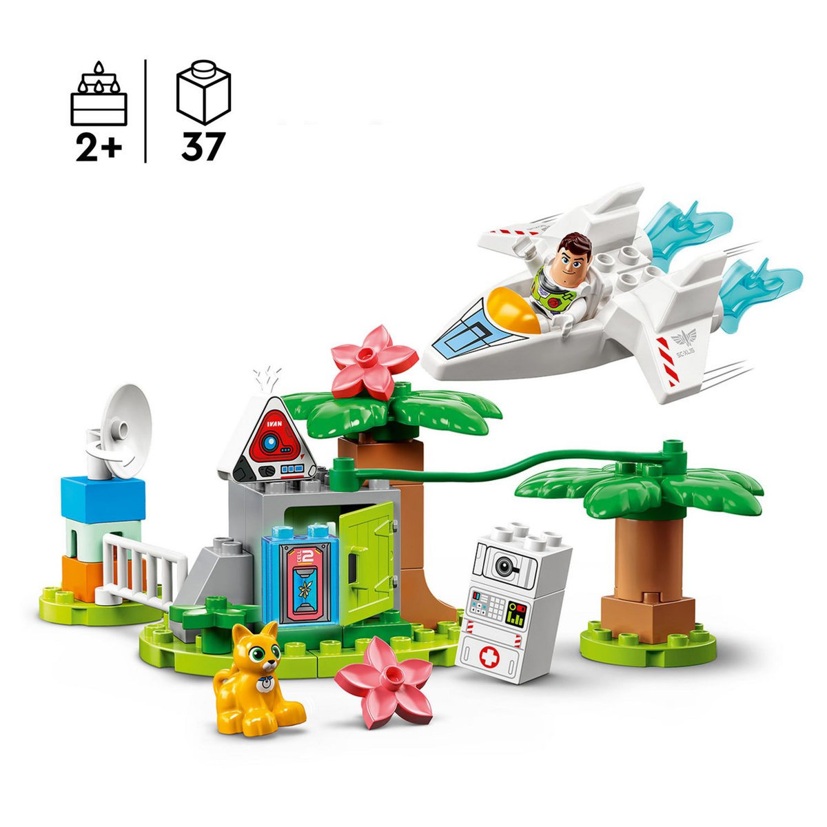 LEGO DUPLO Disney et Pixar 10962 - La Mission Planétaire de Buzz l&rsquo;Éclair, Jouet Robot Enfants