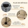 Voir la diapositive 6 : PAWHUT Parc enclos modulable petits animaux lapins rongeurs chiots - 18 panneaux en fil d'acier - 2 portes - 175L x 70l x 45H cm - noir