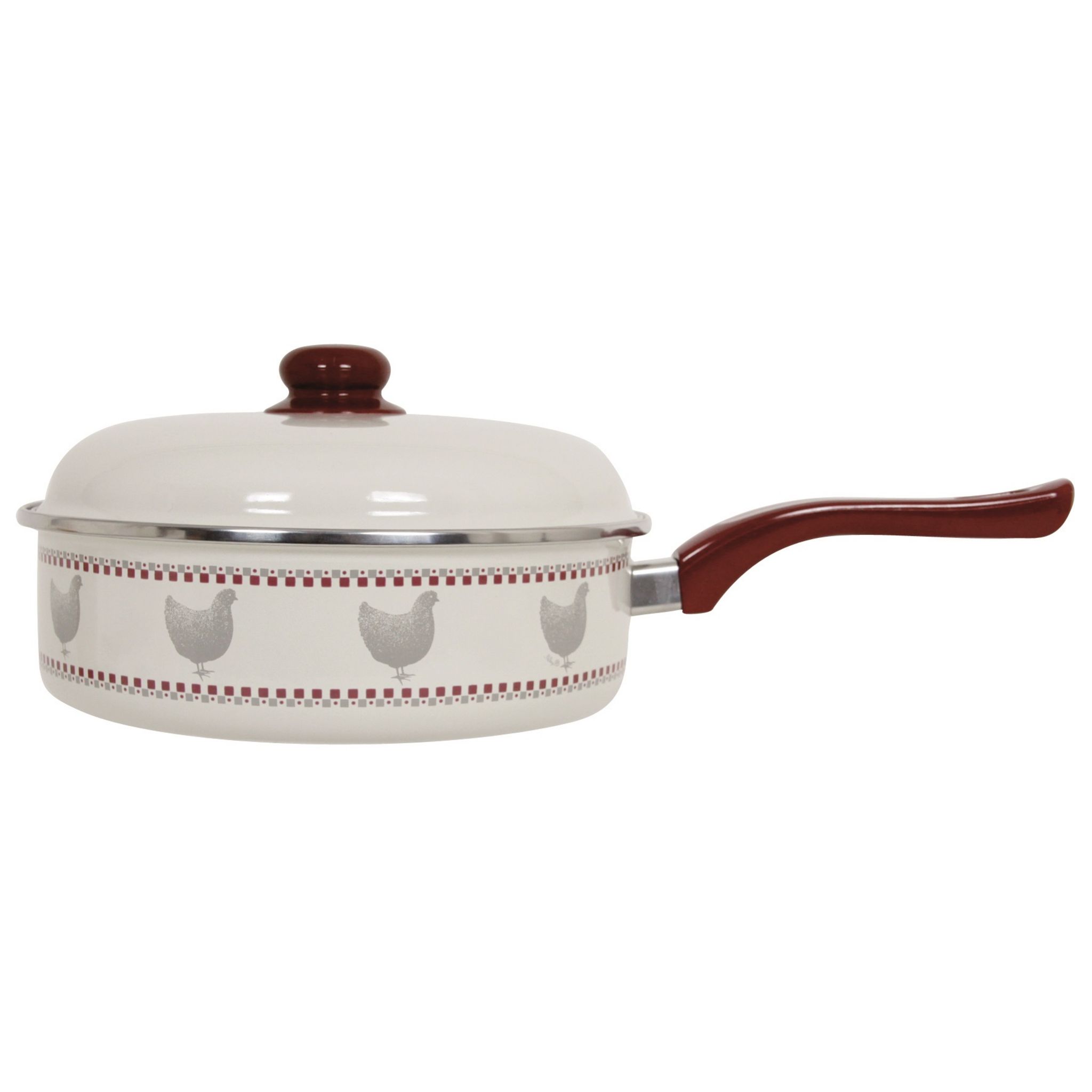 Casserole Gallina 14 Cm MENASTYL – Acier émaillé 0,7 Mm – Compatible Tous Feux (induction, Gaz…) – Design Traditionnel
