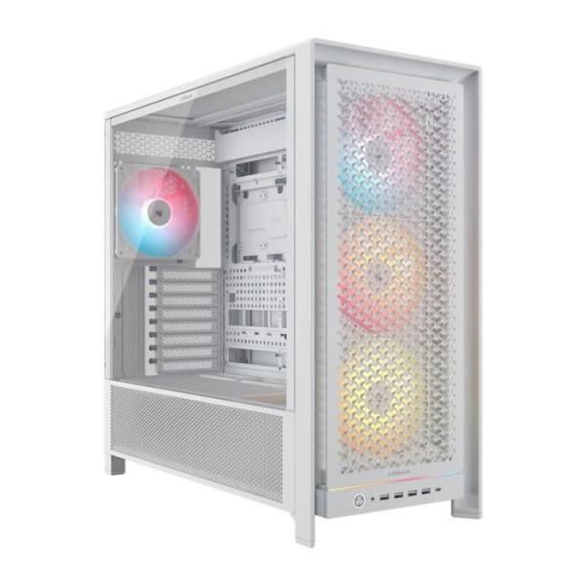 Corsair Boitier pc - corsair - frame 5000d mid-tower airflow case - radiateur jusqu'a 420 mm - blanc