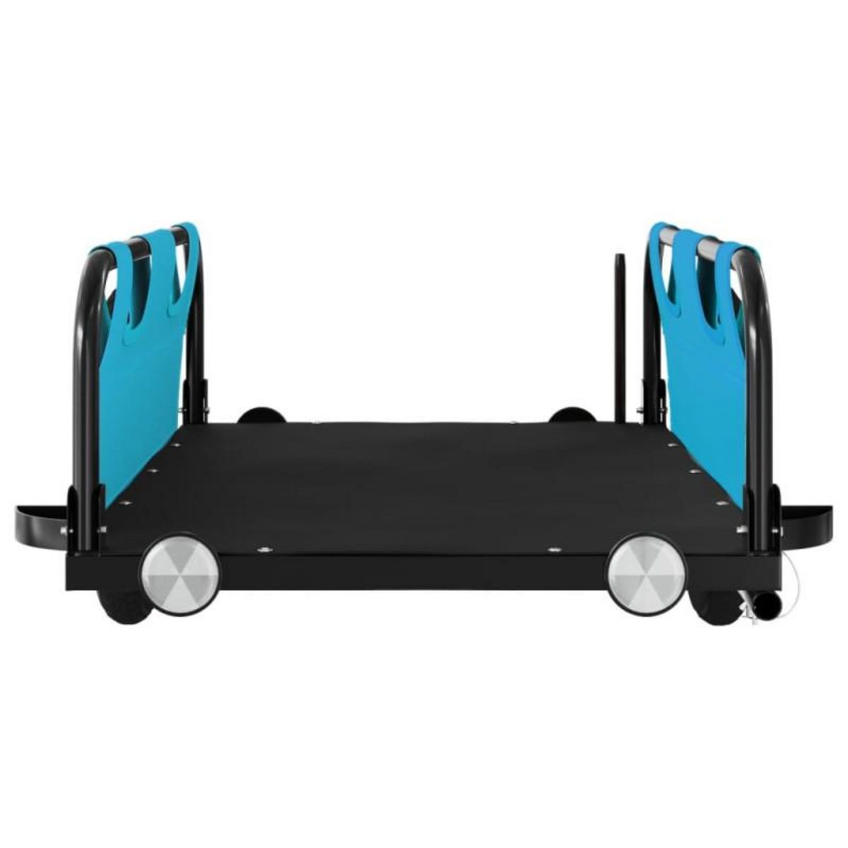 VIDAXL Remorque de vélo bleu tissu oxford et fer