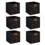 Voir la diapositive 1 : FIVE Lot de 6 boites de rangement en tissu Casual - 31x31x31cm - Noir