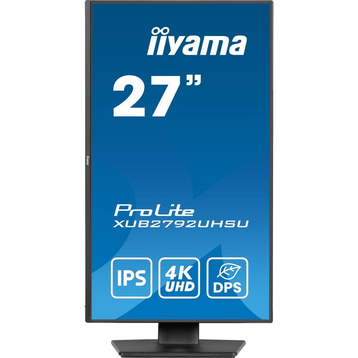 Iiyama Ecran PC 4K PROLITE XUB2792UHSU-B6 Plat IPS