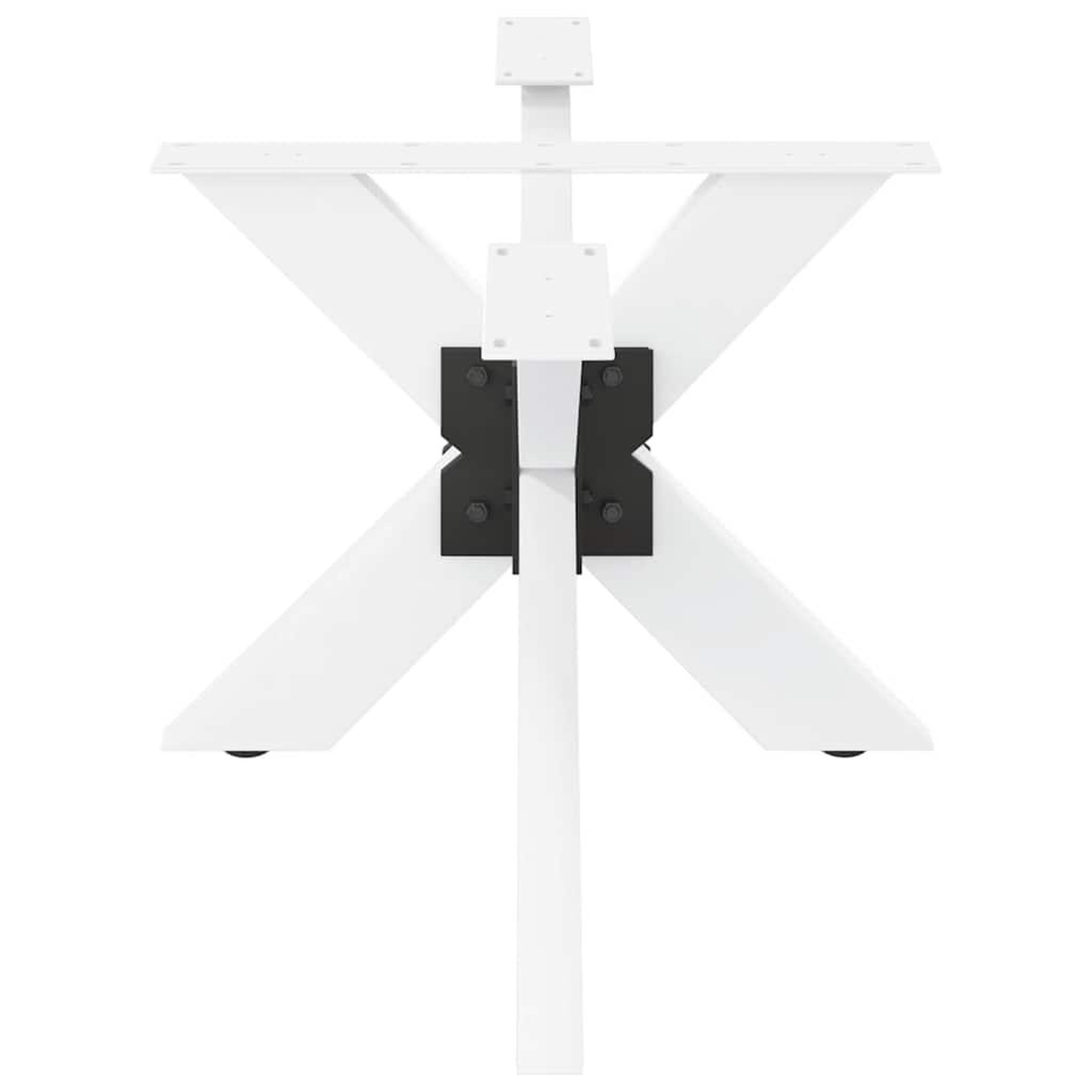 Voir la diapositive 4 : VIDAXL Pied de table basse forme d'araignee blanc 98x58x(42-43) cm