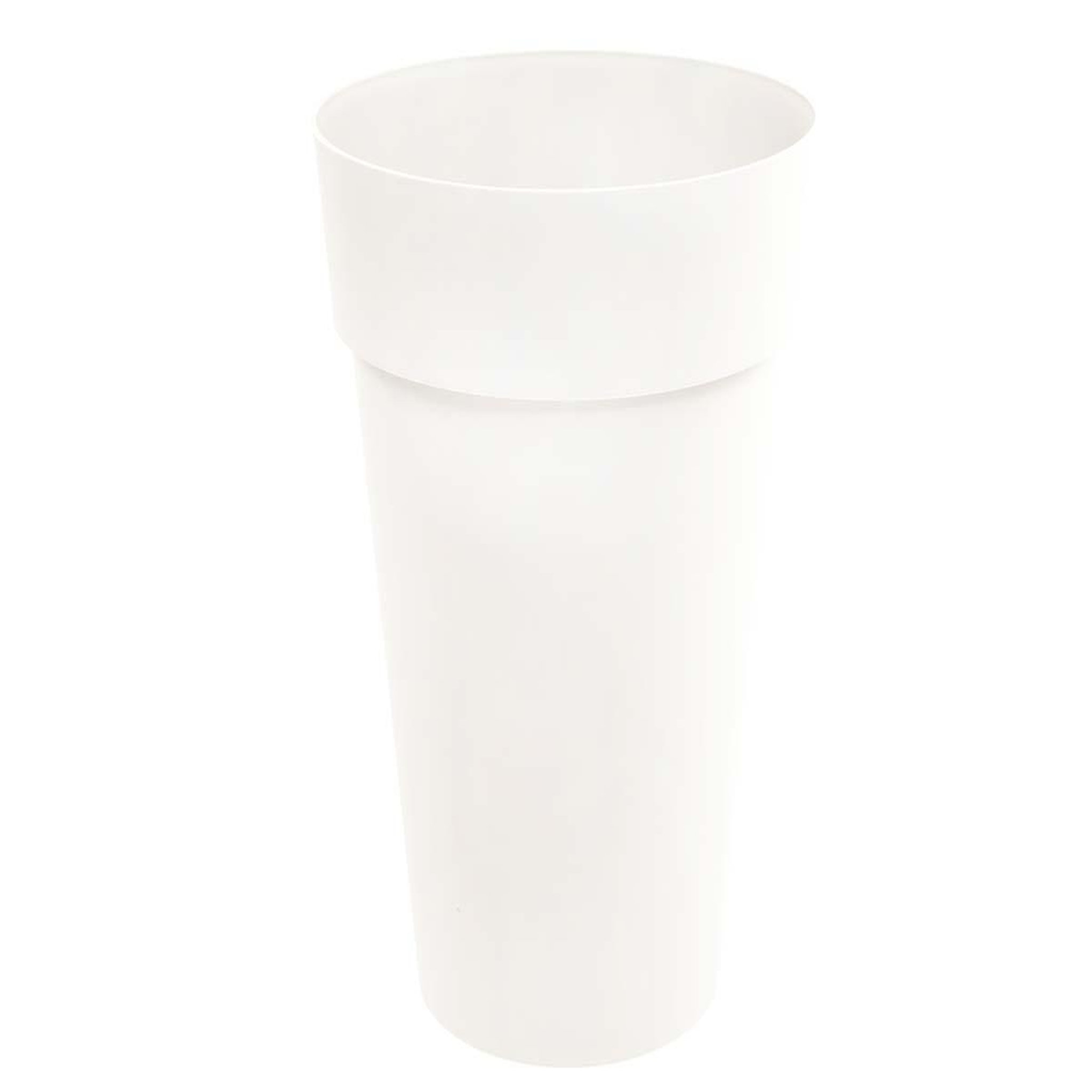 Eda Pot de fleur rond Toscane Ø 46 x H.65 cm - Blanc - Eda