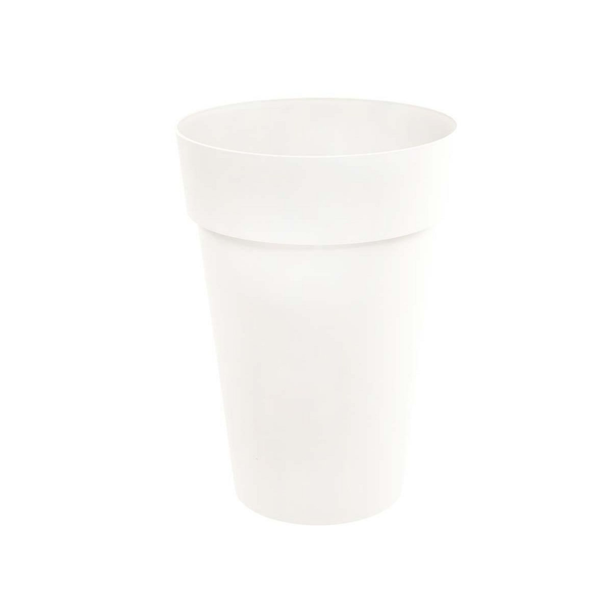 Eda Pot de fleur rond Toscane Ø 46 x H.65 cm - Blanc - Eda