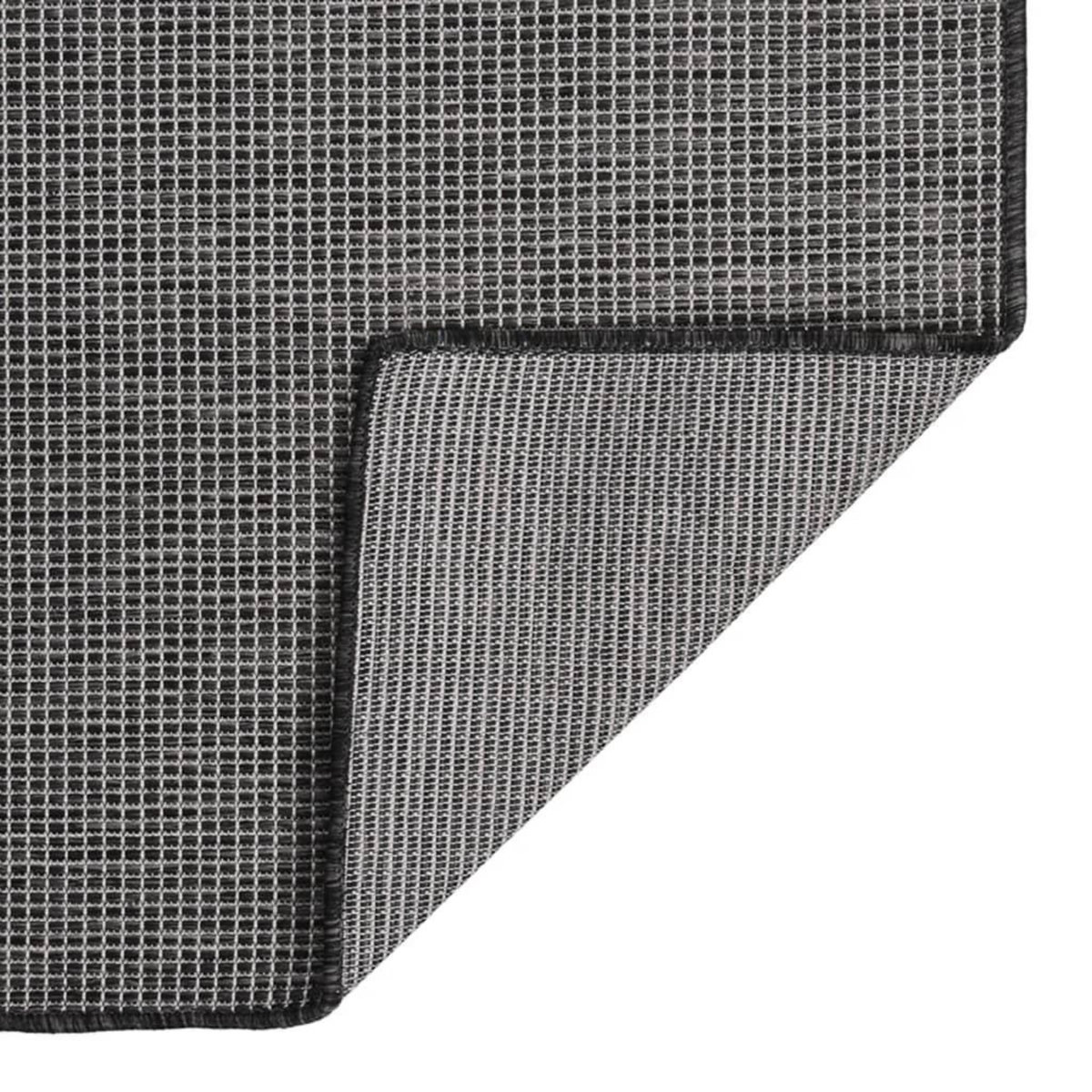 VIDAXL Tapis a tissage plat d'exterieur 120x170 cm Gris