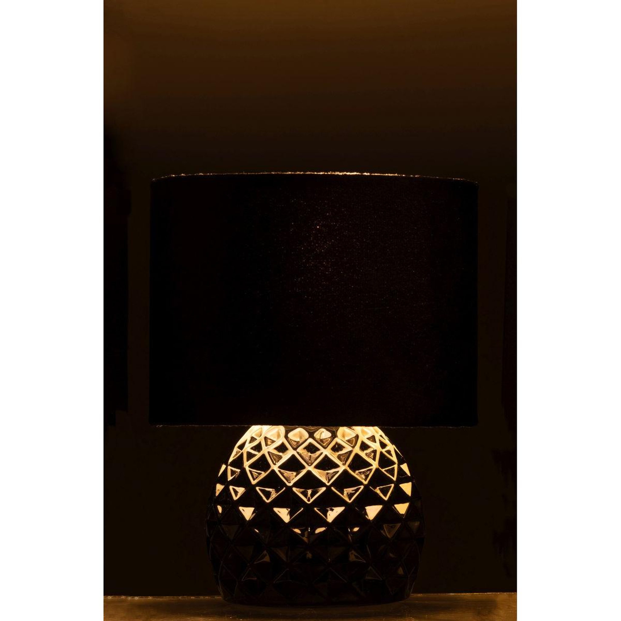 Voir la diapositive 4 : J-LINE Lampe à poser en verre  led  23cm noir