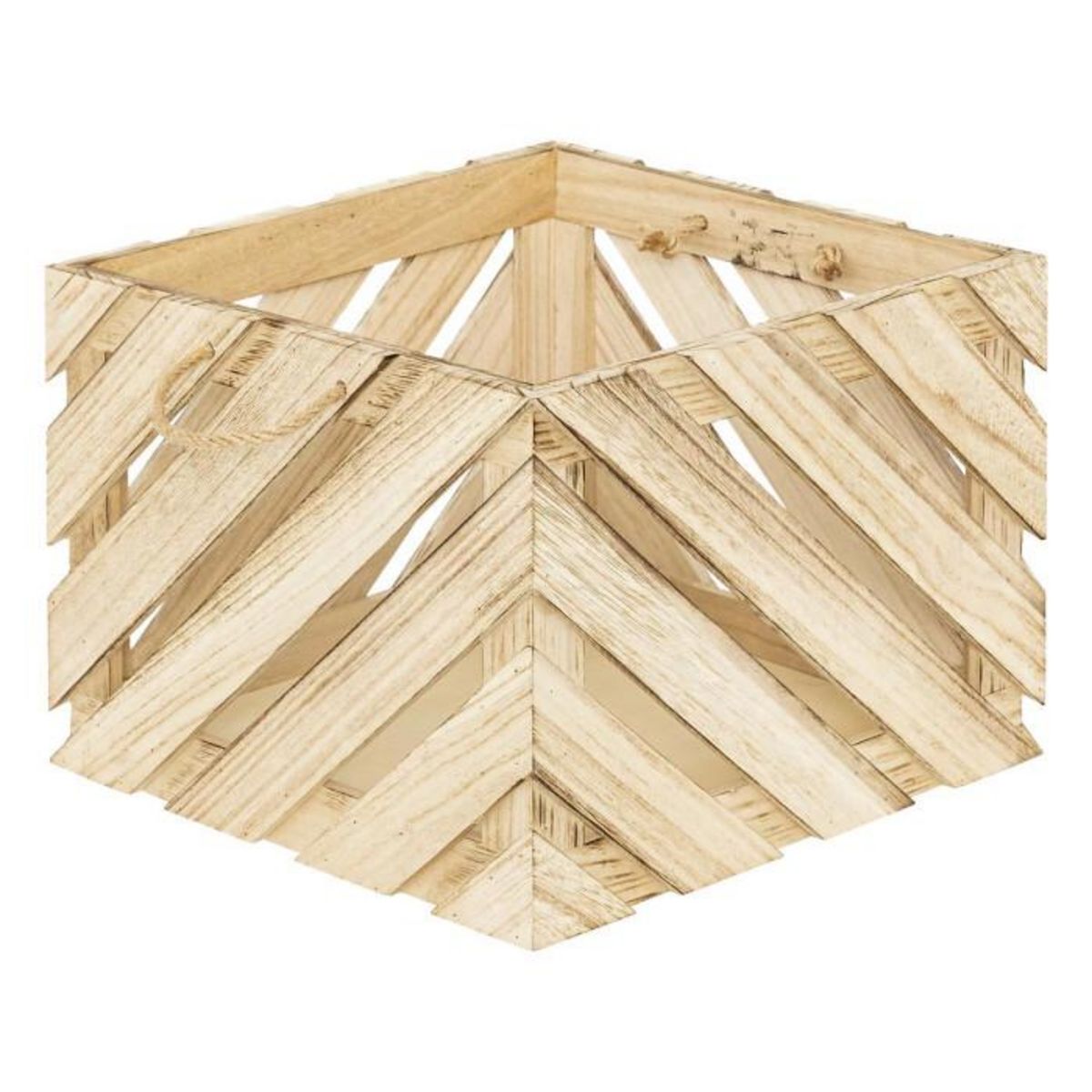 ATMOSPHERA Lot de 2 Caisses en Bois  Sulei  37cm Naturel