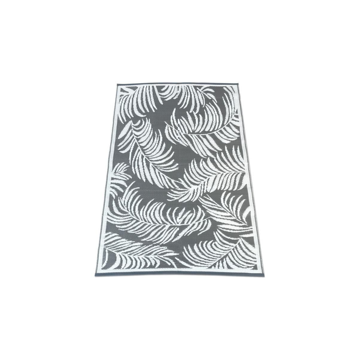 Inkazen Tapis extérieur - 120x180cm - Blanc et gris - HAWAI