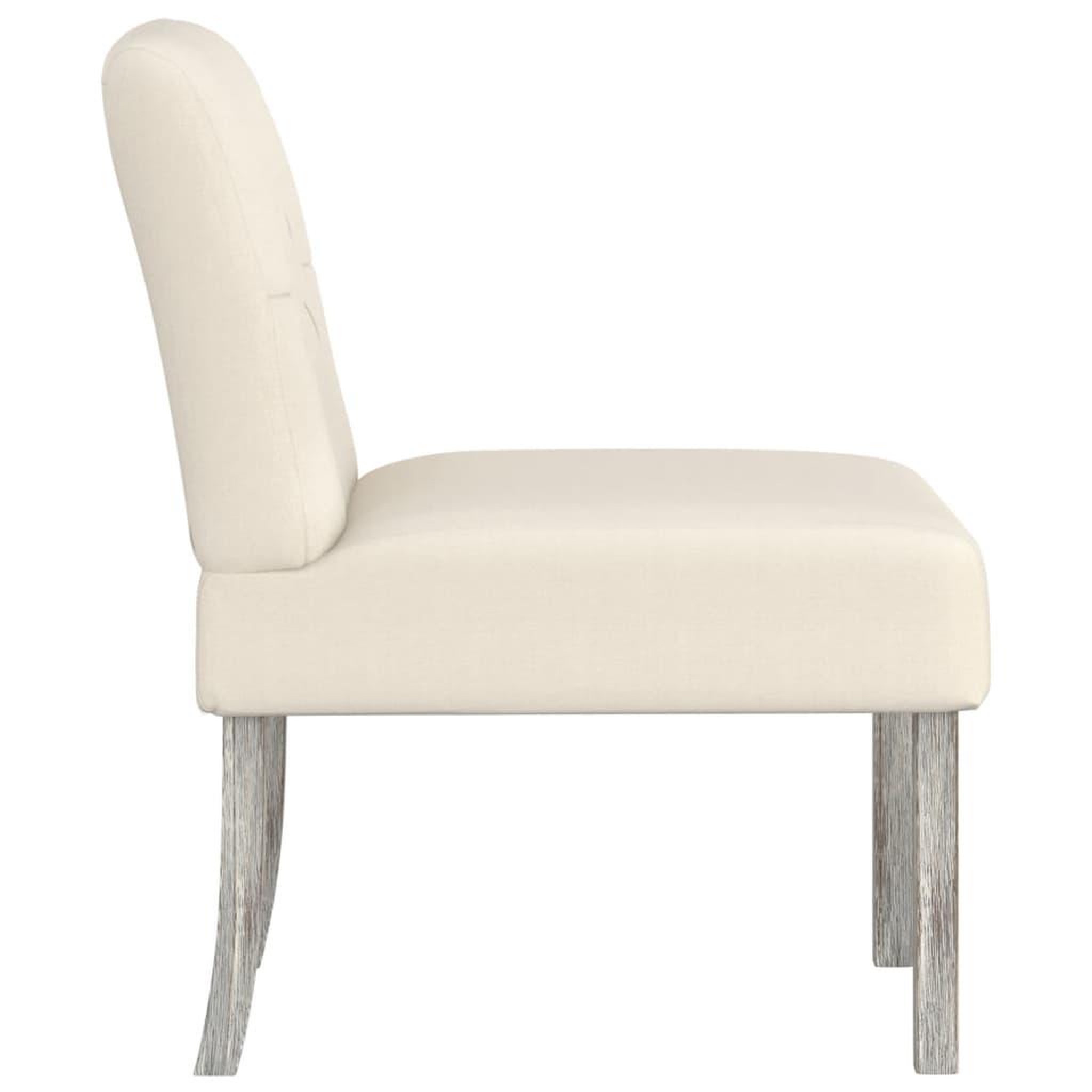 Voir la diapositive 4 : VIDAXL Fauteuil sans accoudoirs lin design de boutons