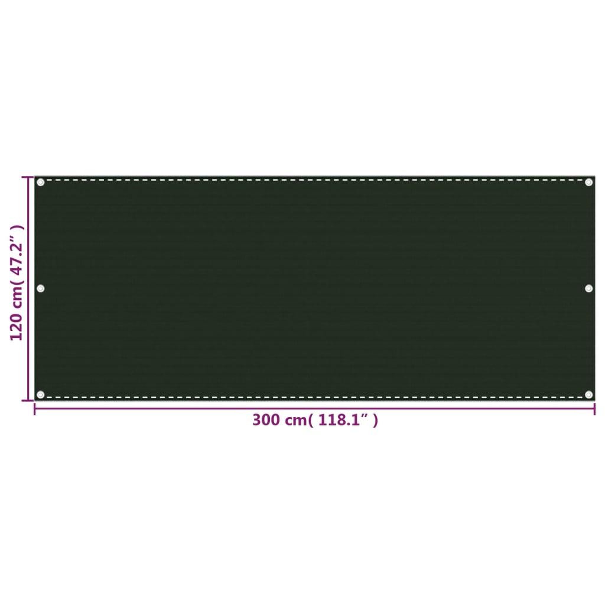 Voir la diapositive 6 : VIDAXL Ecran de balcon vert fonce 120x300 cm pehd