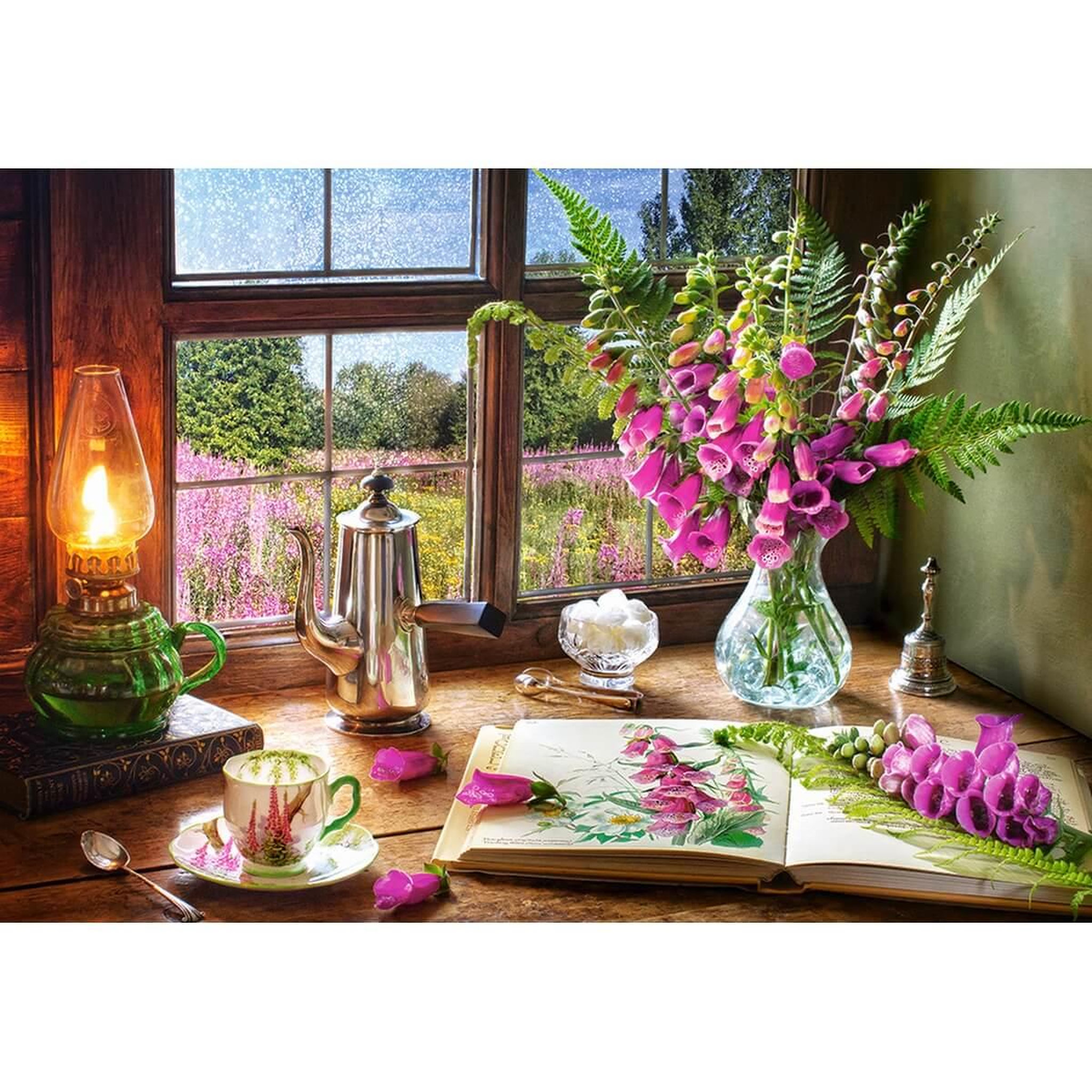 Castorland Puzzle 1000 pièces : nature morte avec violette snapdragon