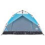 Voir la diapositive 5 : VIDAXL Tente de camping a dome 3 personnes bleu liberation rapide