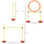 Voir la diapositive 3 : PAWHUT Agility sport pour chiens équipement complet haies, slalom + sac de transport jaune