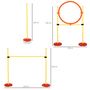 Voir la diapositive 3 : PAWHUT Agility sport pour chiens équipement complet haies, slalom + sac de transport jaune