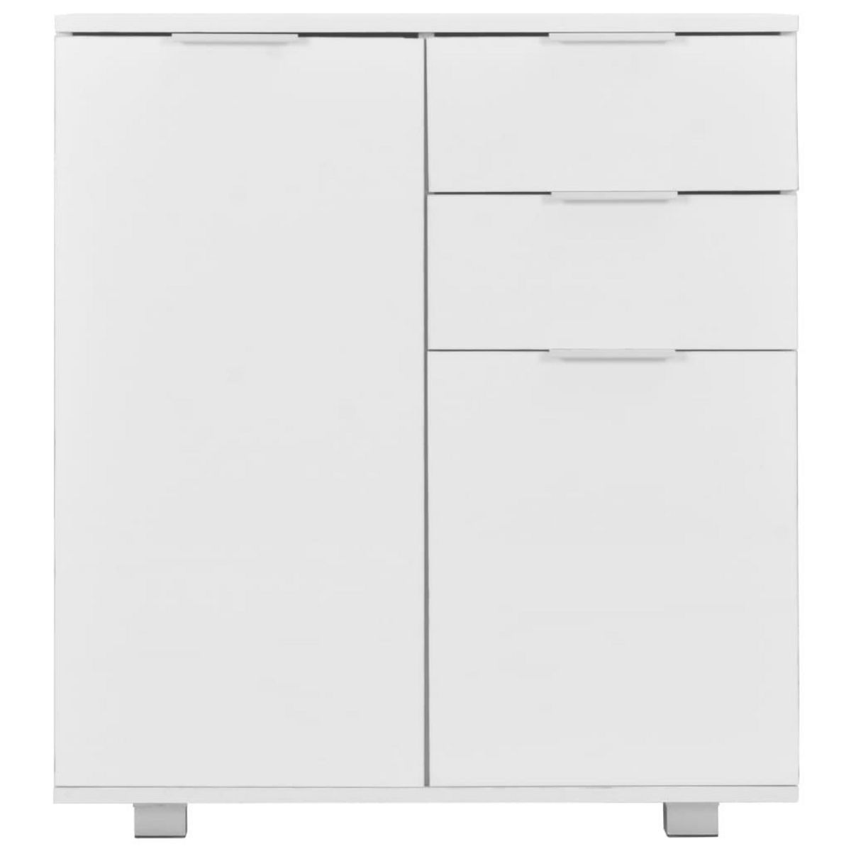 VIDAXL Buffet Blanc brillant 71 x 35 x 80 cm Bois d'ingenierie