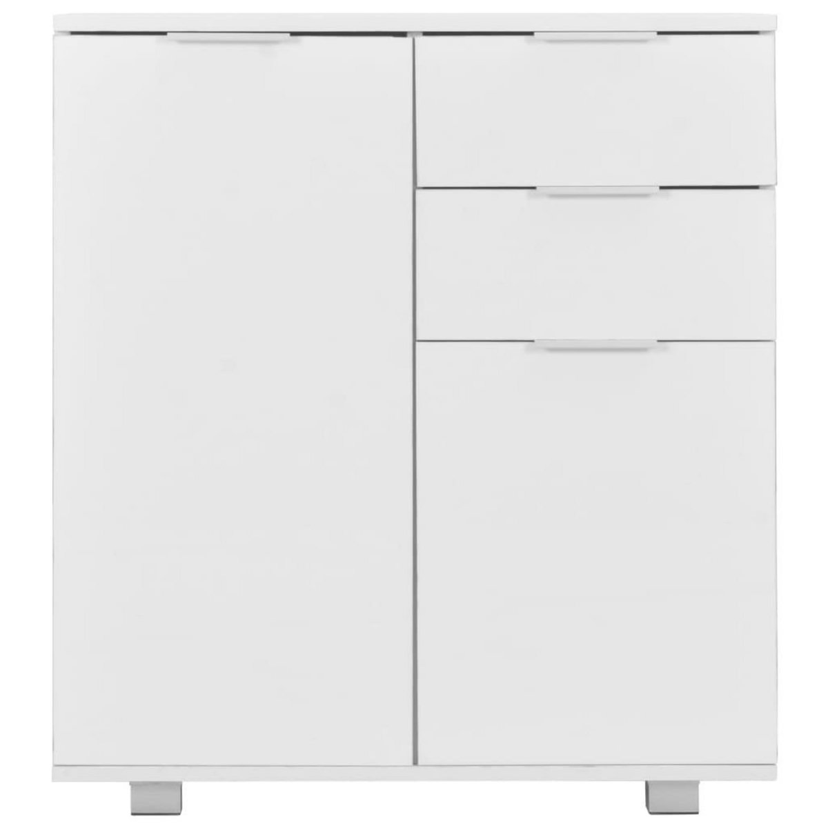 VIDAXL Buffet Blanc brillant 71 x 35 x 80 cm Bois d'ingenierie