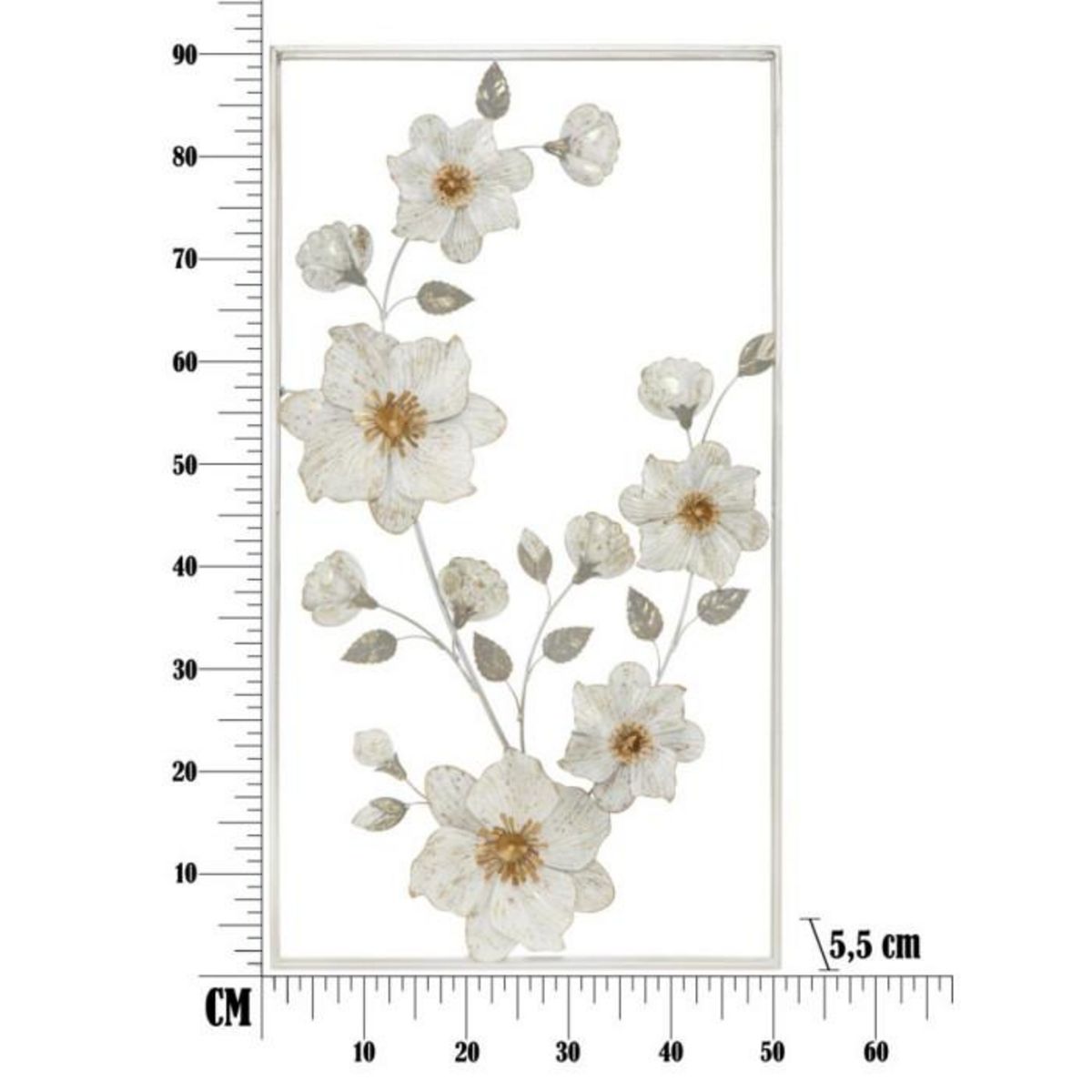 Paris Prix Décoration Murale Encadrée en Métal  Flix  90cm Multicolore