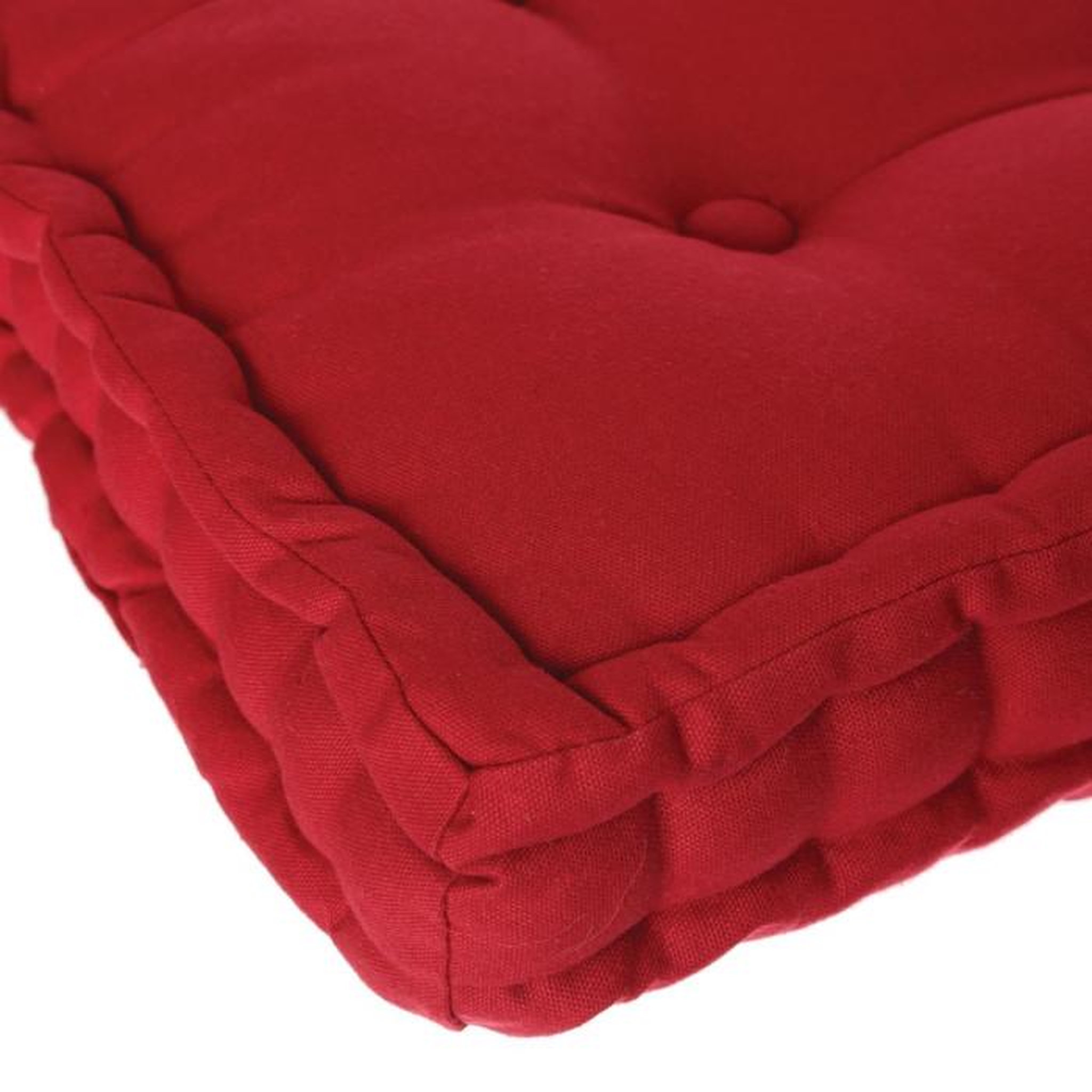 Voir la diapositive 4 : ATMOSPHERA Coussin de Sol  Dorian  40x40cm Rouge