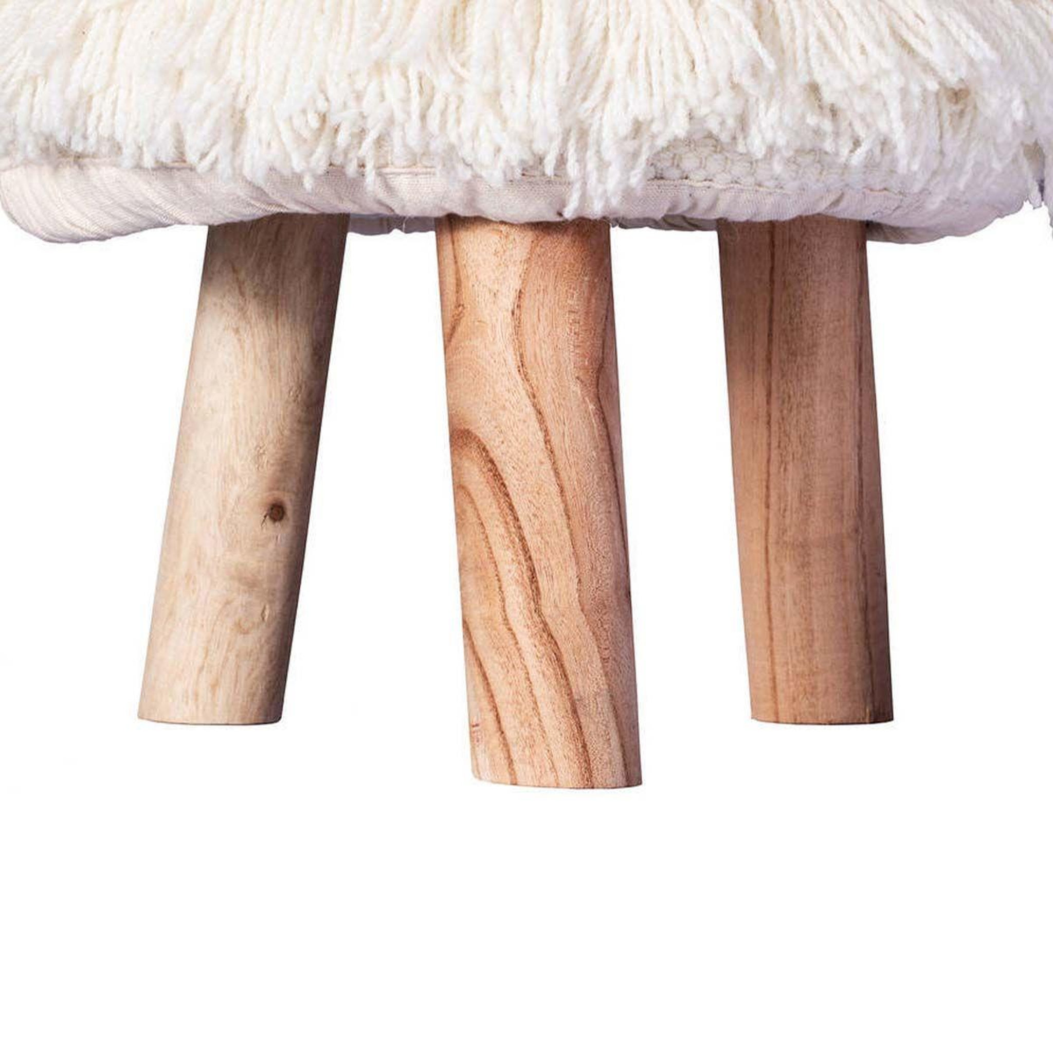 Voir la diapositive 3 : Paris Prix Tabouret bohème fait à la main  bohist v  50cm crème