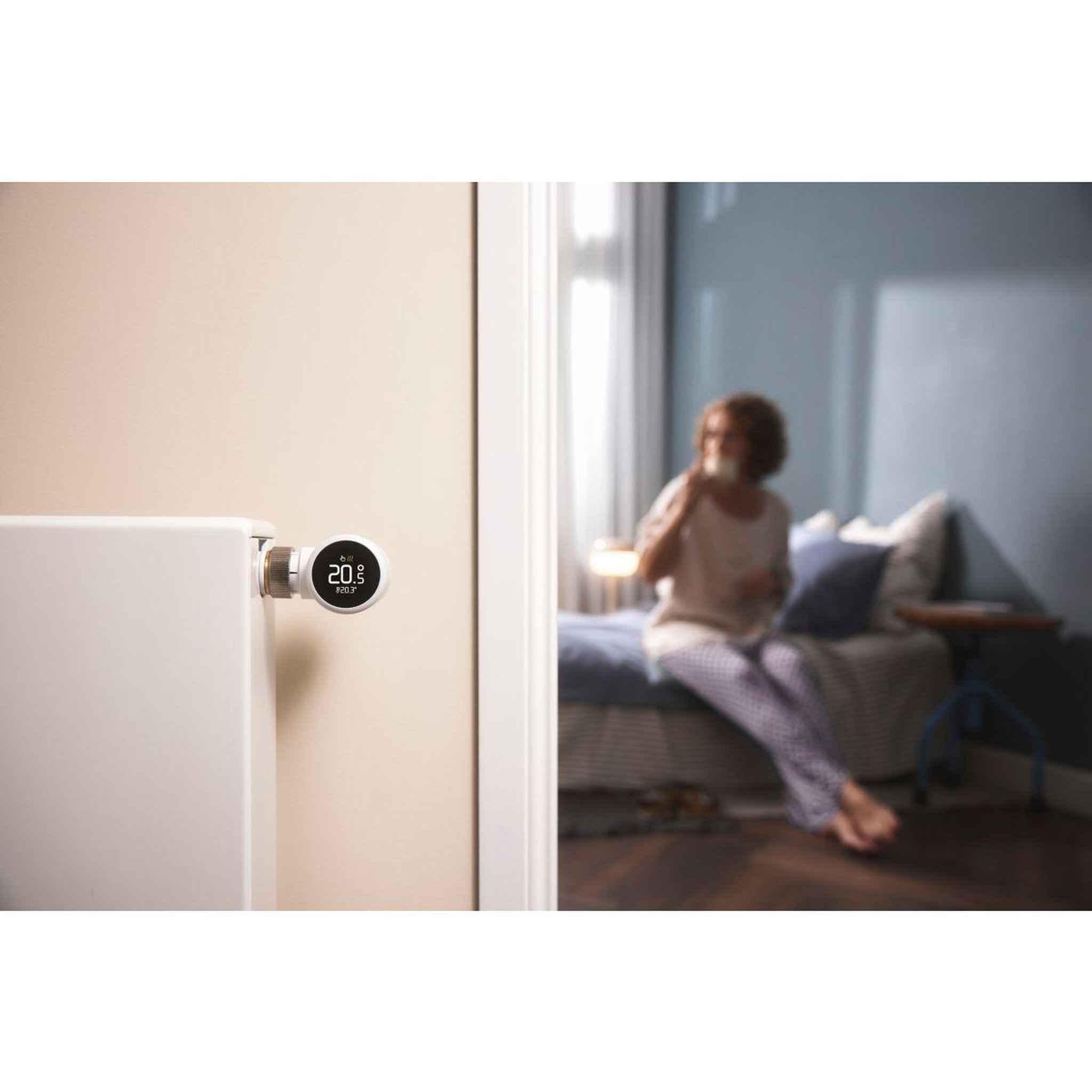 Voir la diapositive 2 : Tado Tête thermostatique connectée X pour radiateur