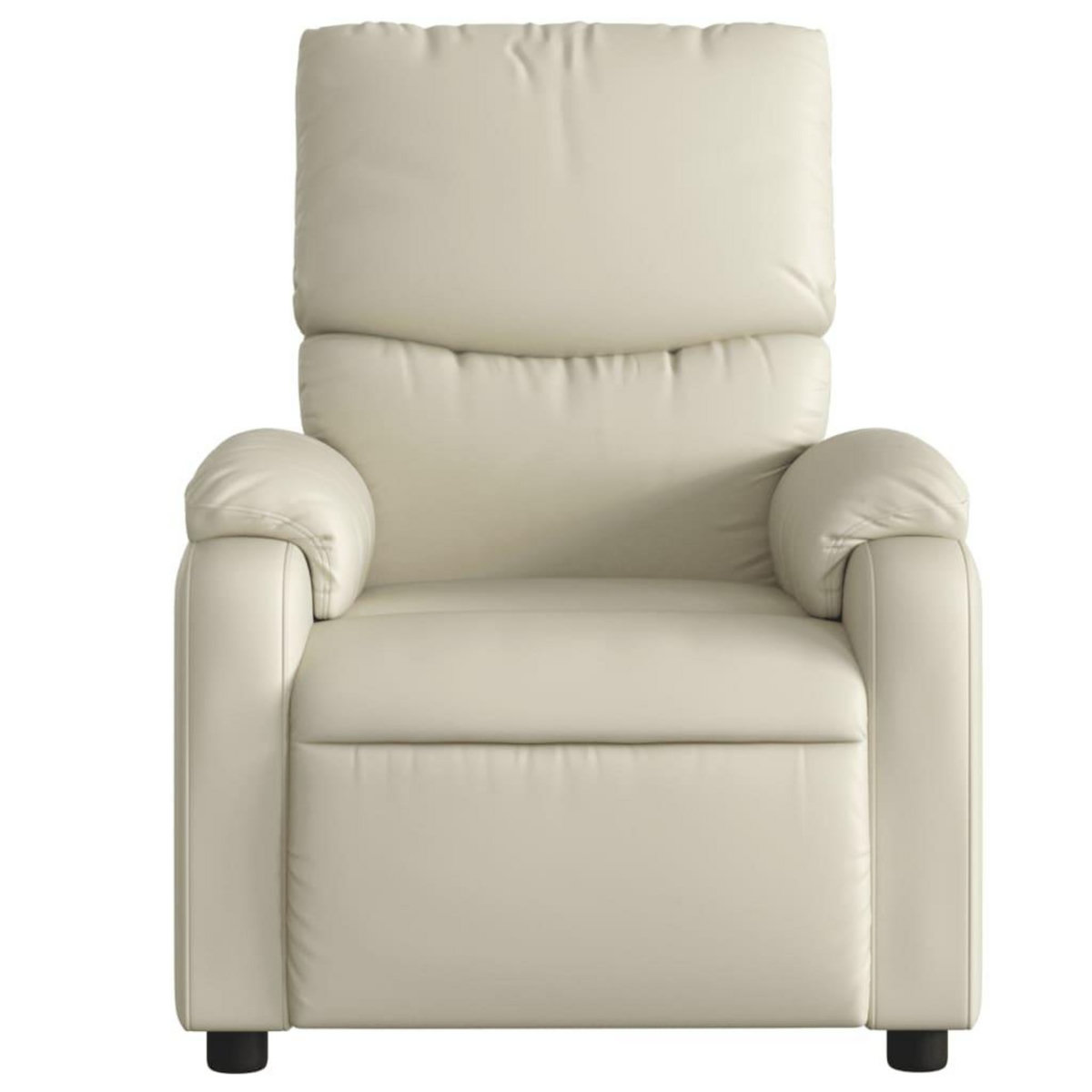 VIDAXL Fauteuil inclinable Creme Similicuir