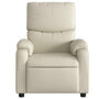 Voir la diapositive 3 : VIDAXL Fauteuil inclinable Creme Similicuir