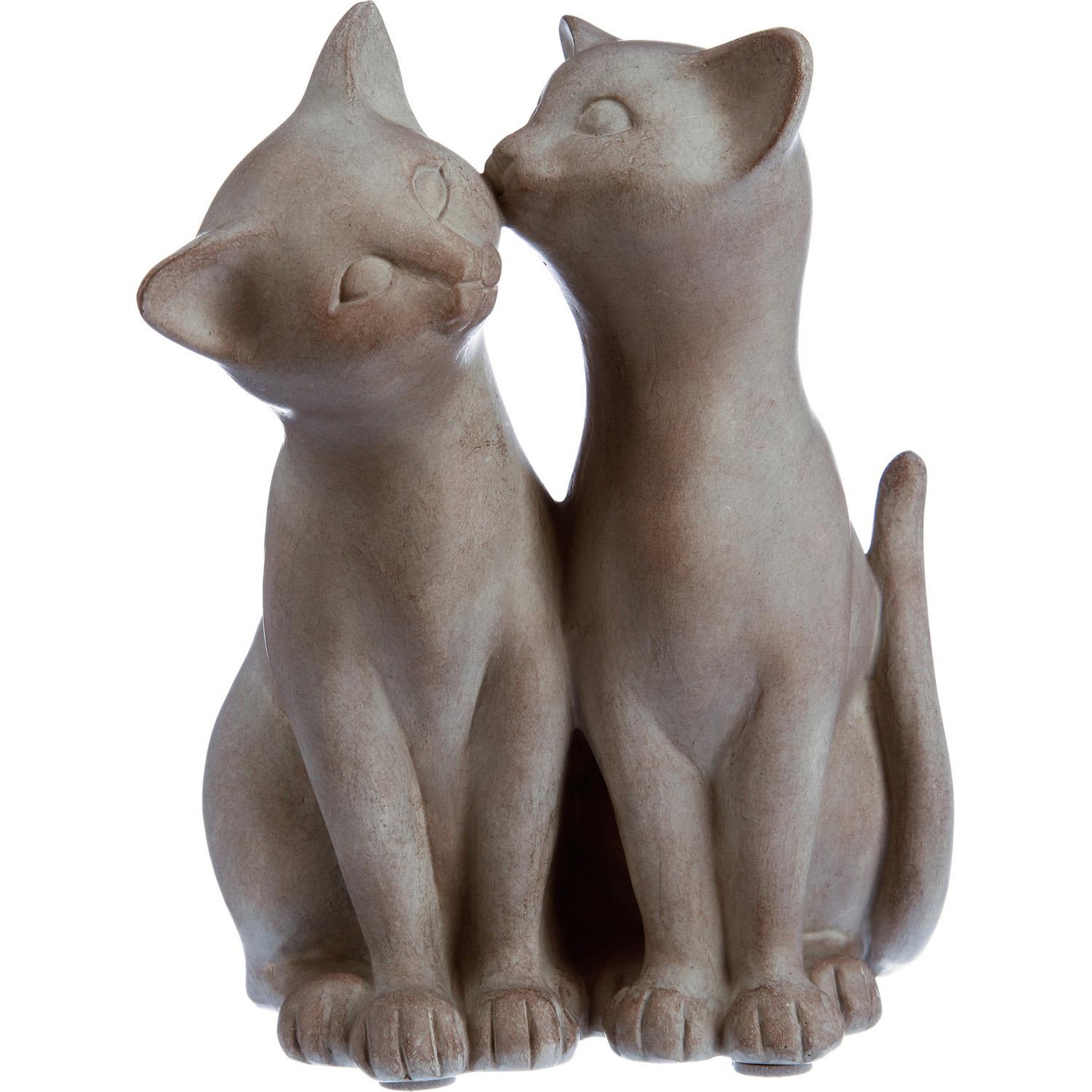 Voir la diapositive 2 : ATMOSPHERA Statuette Chat - Résine - Bisou