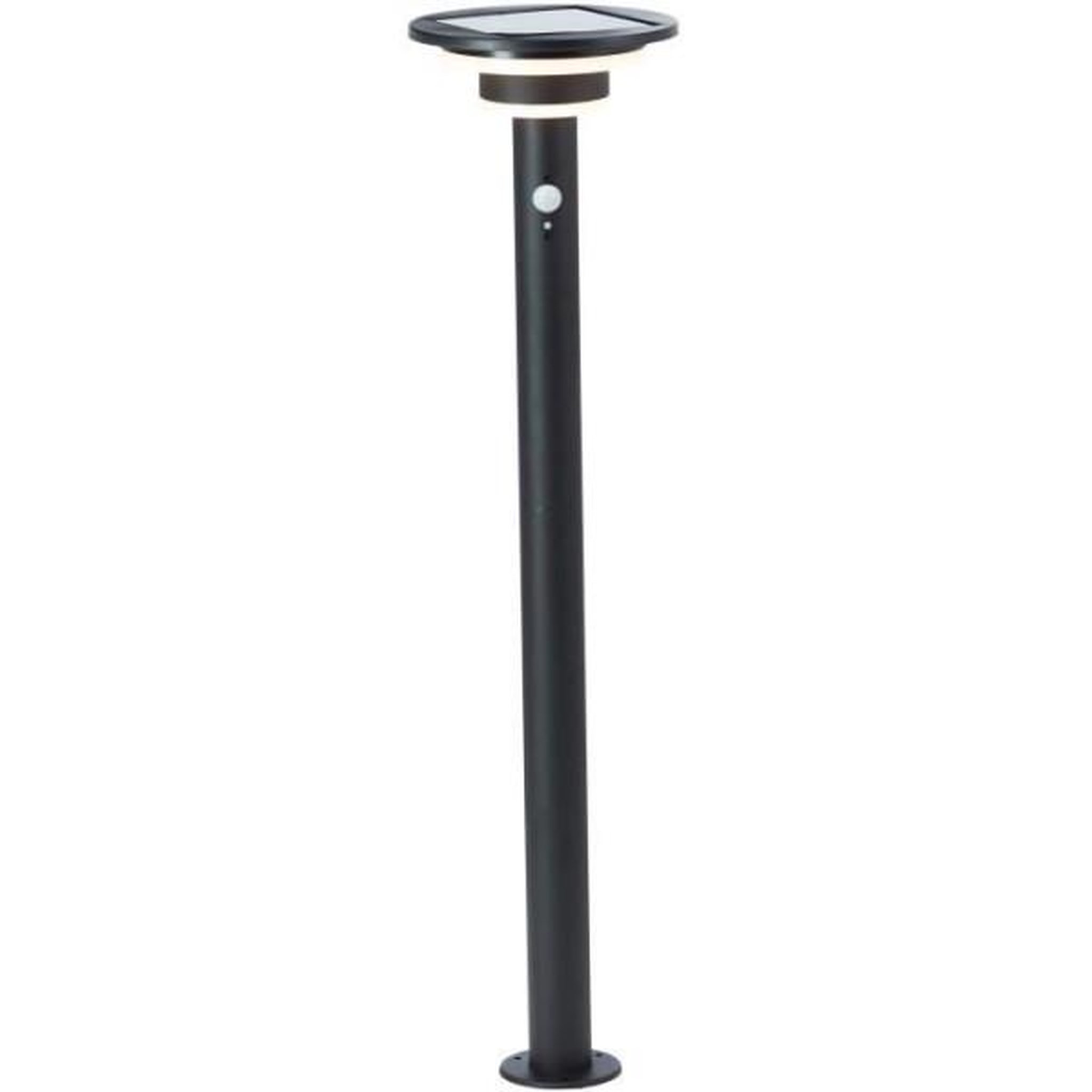 BRILLIANT Potelet extérieur - BRILLIANT - GARVINA - LED et solaire - Détecteur de mouvement - Acier inoxydable et plastique - 4 W - Noir