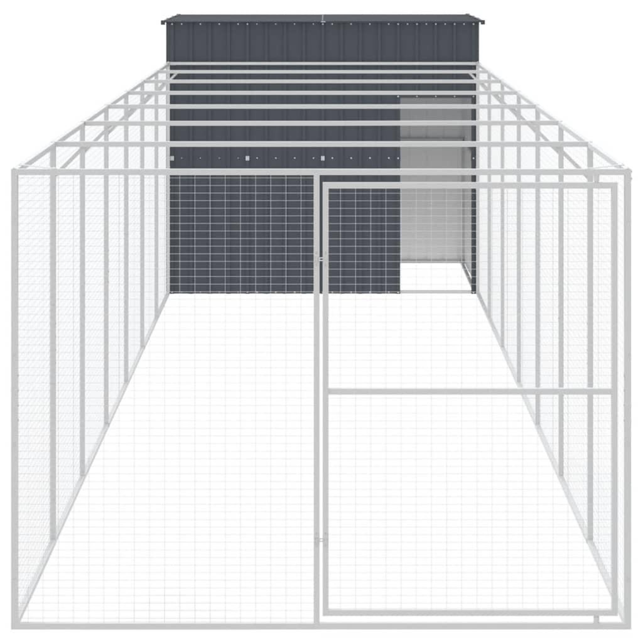Voir la diapositive 3 : VIDAXL Niche pour chien avec cour anthracite 214x865x181 cm