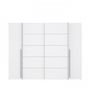 Voir la diapositive 2 : MARKET24 Armoire - Blanc mat - 2 portes battantes + 2 portes coulissantes - L 270,3 x P 61,2 x H 210 cm - NARAGO