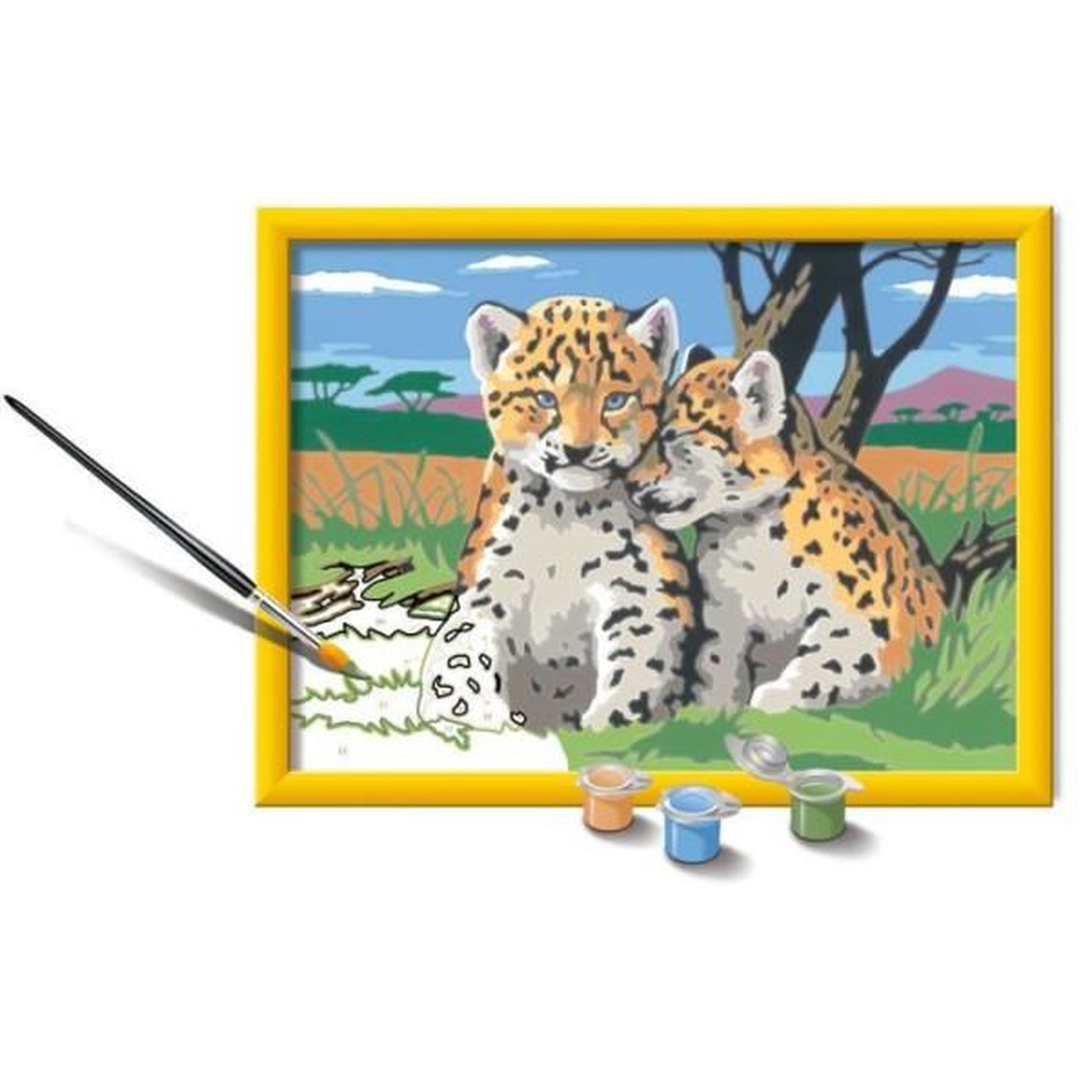 Voir la diapositive 2 : RAVENSBURGER Creart kids 18x24cm petits léopards, kit de peinture par numéros numéro d'art, des 9 ans, 25832, ravensburger