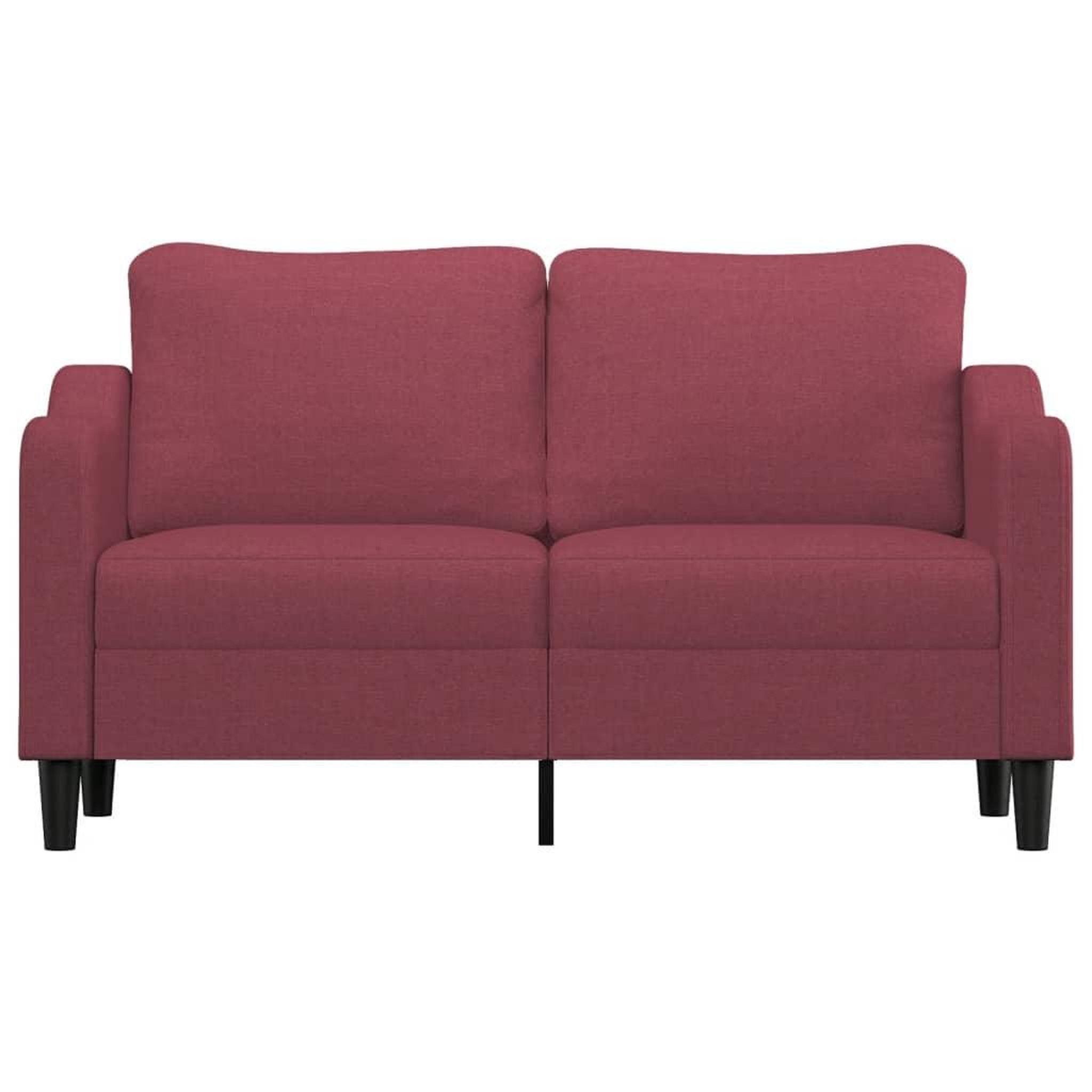 Voir la diapositive 3 : VIDAXL Canape a 2 places Rouge bordeaux 140 cm Tissu