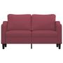 Voir la diapositive 3 : VIDAXL Canape a 2 places Rouge bordeaux 140 cm Tissu