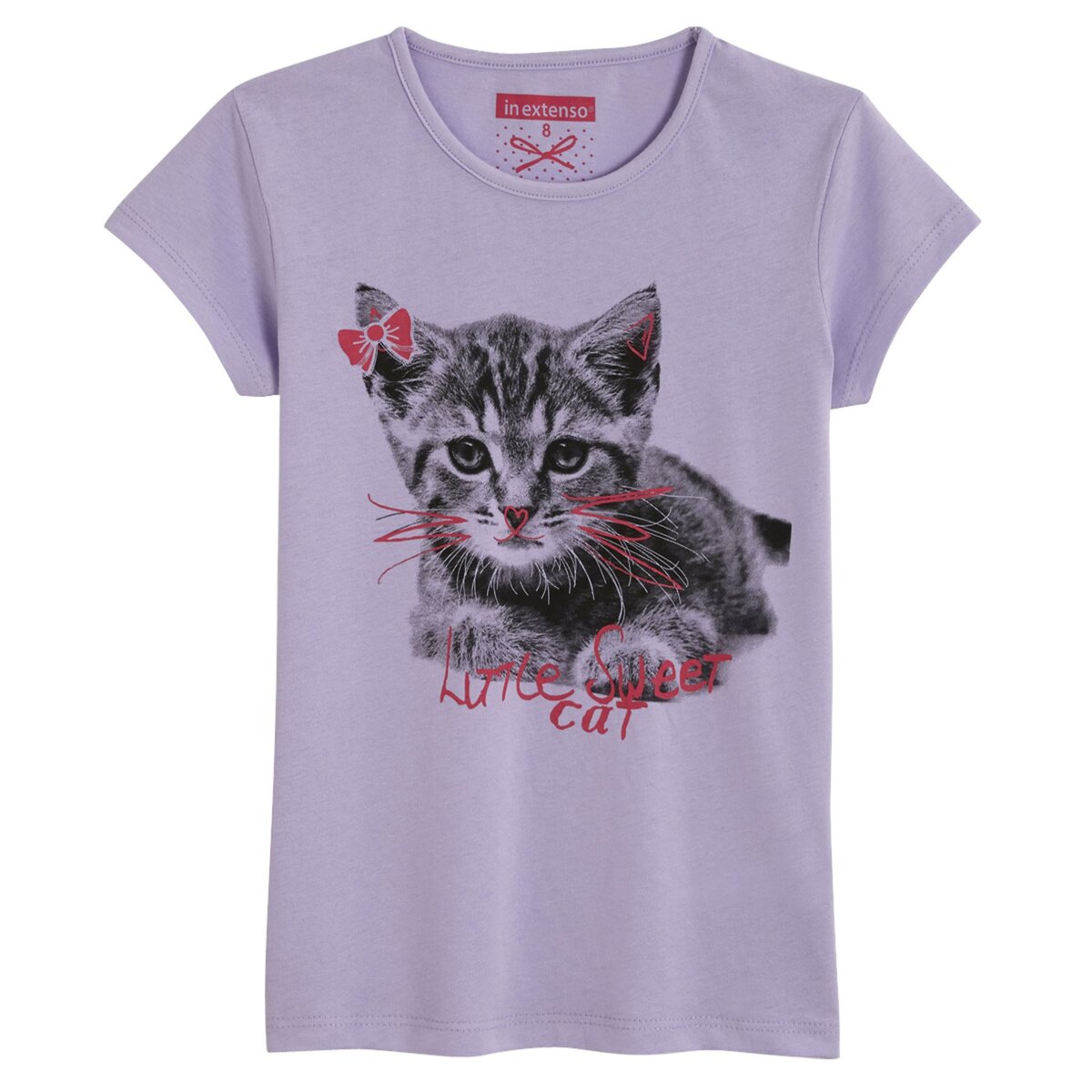 IN EXTENSO Tee-shirt manches courtes imprimé chat fille