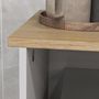 Voir la diapositive 6 : HOMCOM Buffet style classique chic - 3 portes 3 étagères niche petit électroménager - blanc aspect chêne clair
