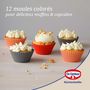 Voir la diapositive 4 : DR.OETKER Lot de 12 caissettes muffins en silicone 7 cm Dr. Oetker Flexxibel Love