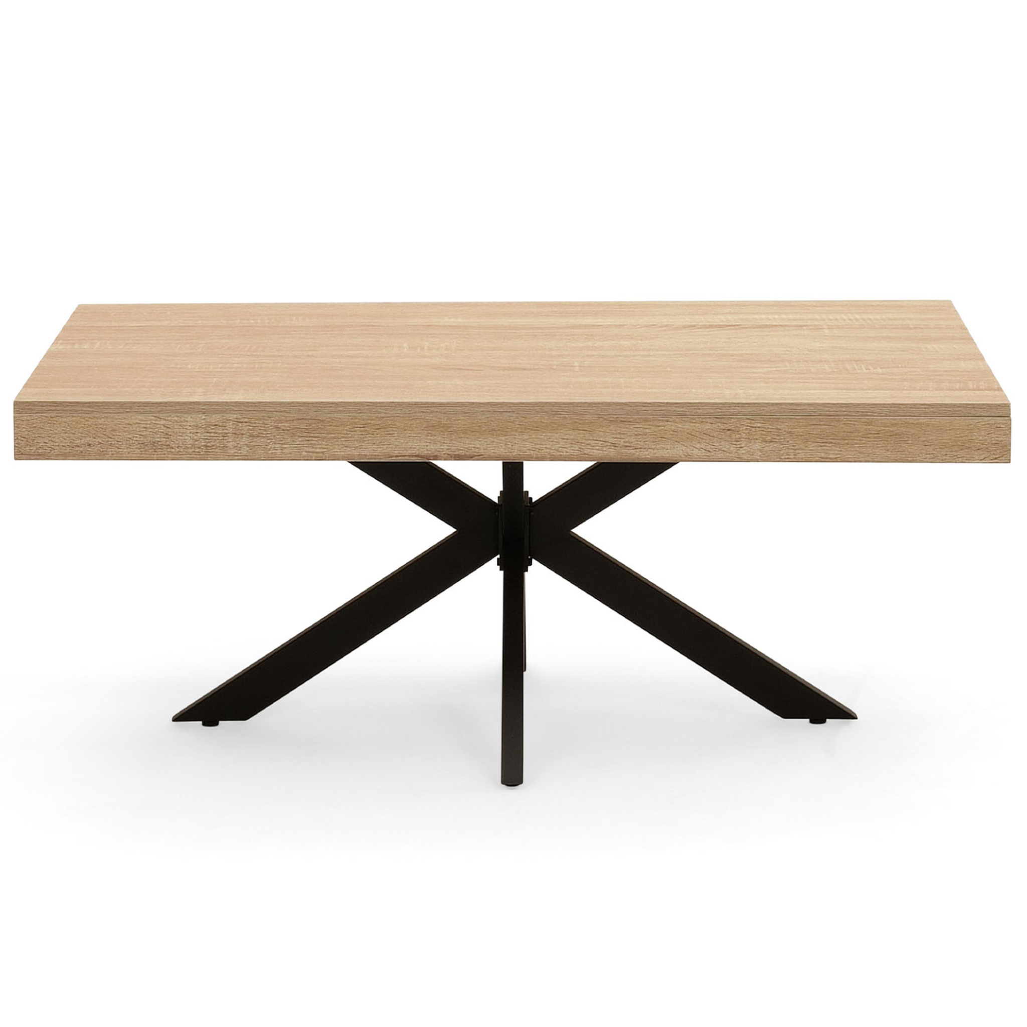 Voir la diapositive 3 : ID MARKET Table basse rectangulaire alix 110 cm pied araignée bois et noir