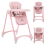 Voir la diapositive 1 : BEBELISSIMO Bebelissimo - Chaise haute évolutive bébé - Pliable - Compacte - Réglable hauteur - De 6 mois à 3 ans (15kg) - rose - Bon Appetit