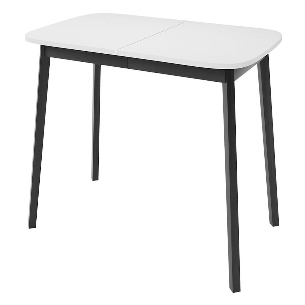 BEST MOBILIER Magov - table à manger extensible - blanc et noir - 4 personnes