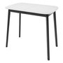 Voir la diapositive 1 : BEST MOBILIER Magov - table à manger extensible - blanc et noir - 4 personnes